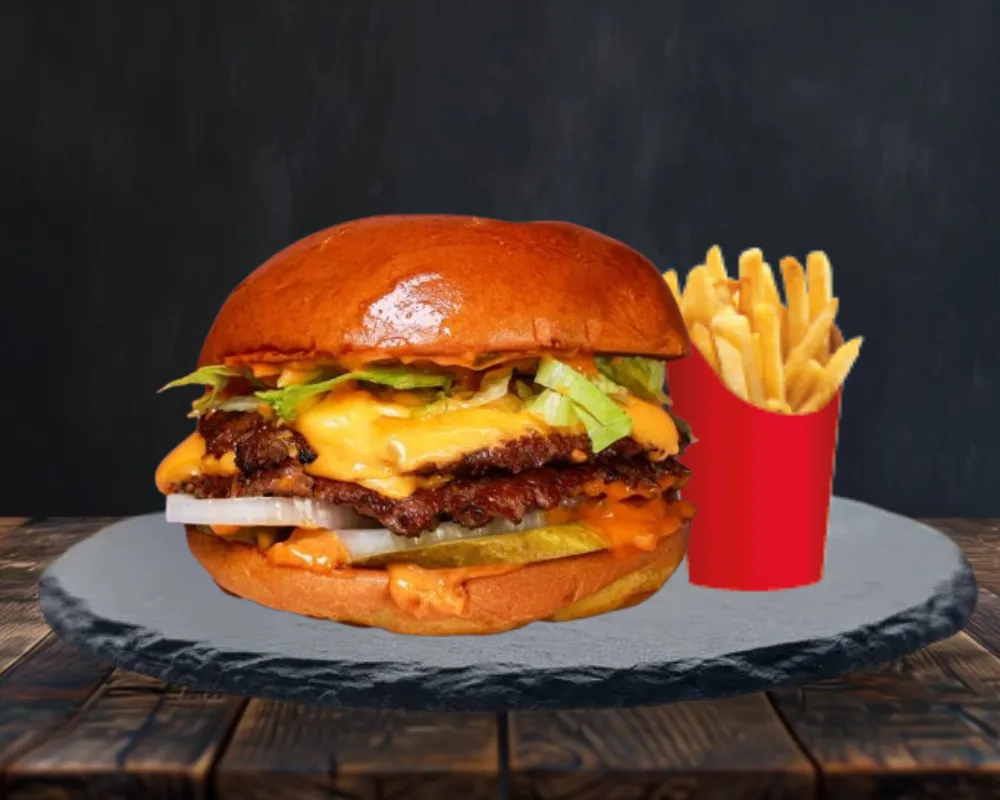 Rösti burger+FRITES